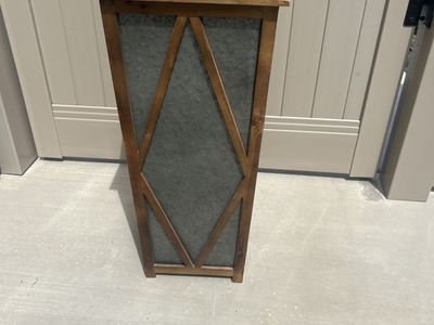 Rustic Wood & Galvanized Metal Planter Box - Farmhouse Style Tall Square Planter