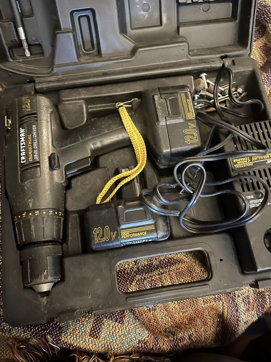 Craftsman Industrial 12.0V 3/8-Inch Drill Driver Kit with Case and Accessories