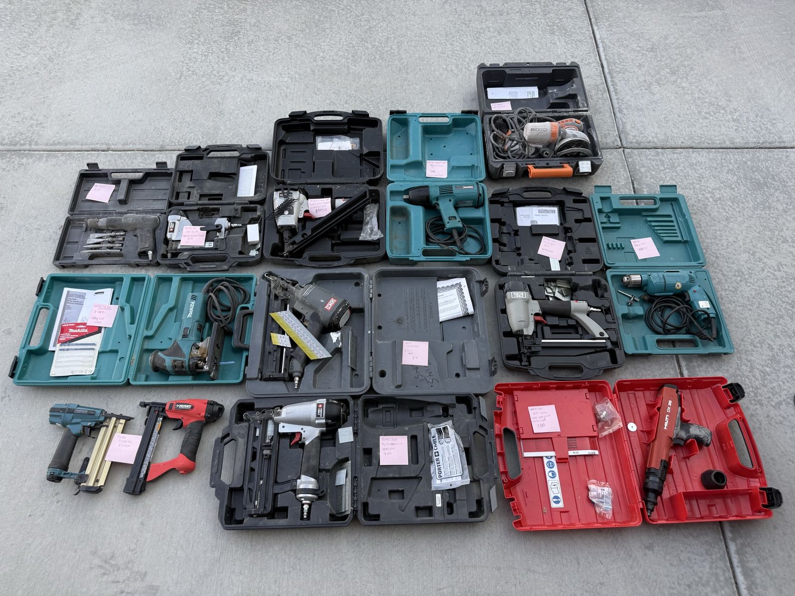 Construction tools - jig saw, Hilti gun, finish guns, nailers, etc.
