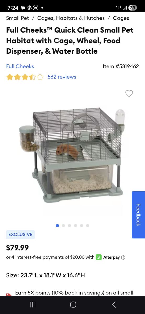 Hamster cage