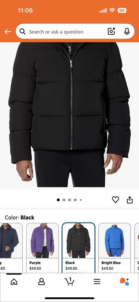 Brand New Black 5XL Puffer Jacket