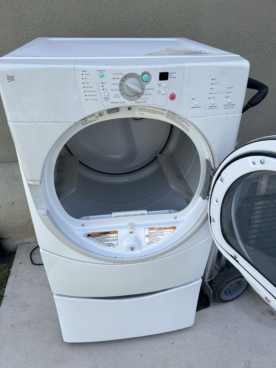 Whirlpool front load dryer with pedestal-Electric