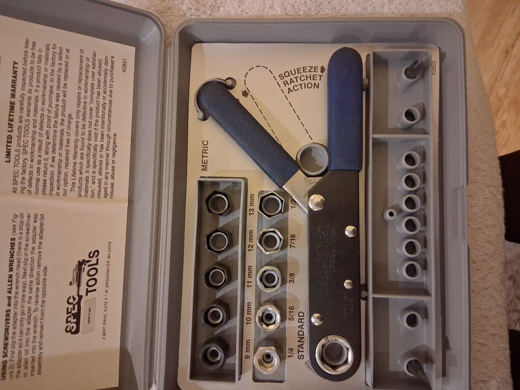 Spec Tools Squeeze Wrench set, model #2850.