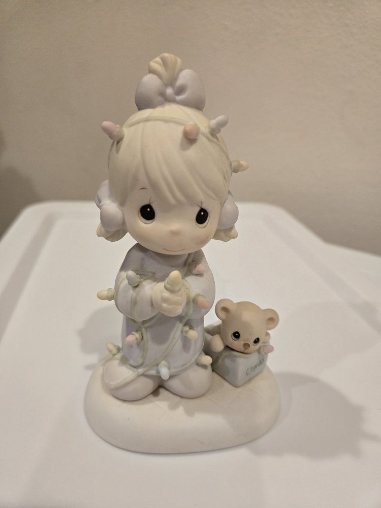 Precious Moments Porcelain Figurine "May Your Christmas Be Delightful" #604135