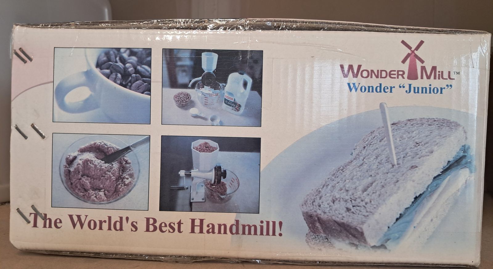 wondermill wonder junior deluxe manual wheat flour hand grain mill