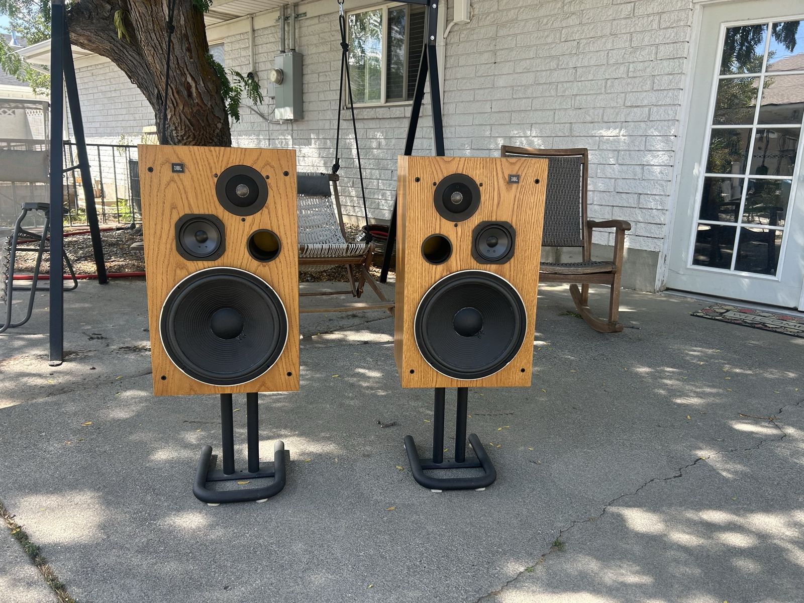JBL 120TI Vintage solid Wood Floor Speakers with Stands