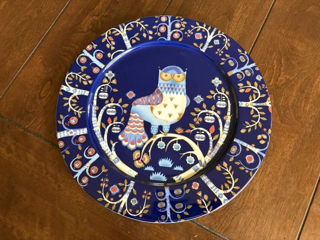 Iittala Taika Plate Blue Owl Plate Like New