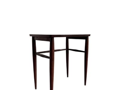 Mid-Century Modern Dark Wood Side Table