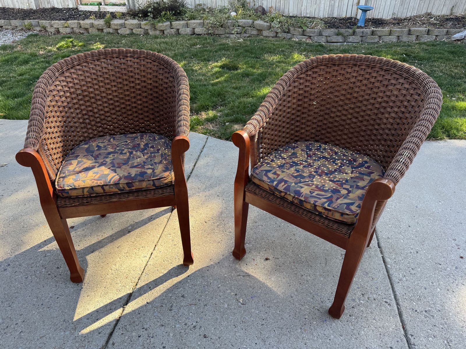 Beautiful Wicker Chairs-Pair only 150.00