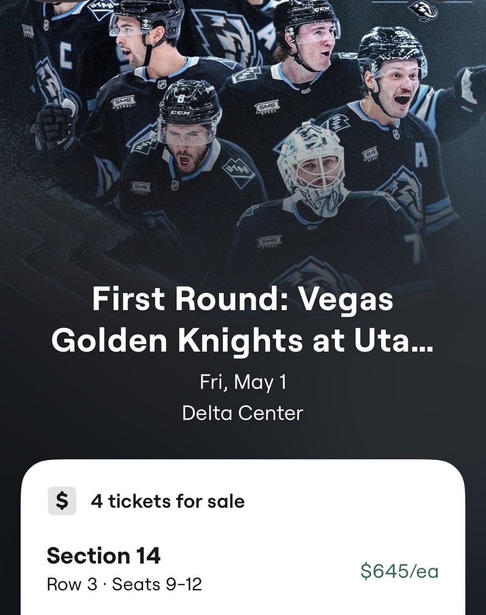 2 or 4 tickets row 3 game 6 Utah Mammoth