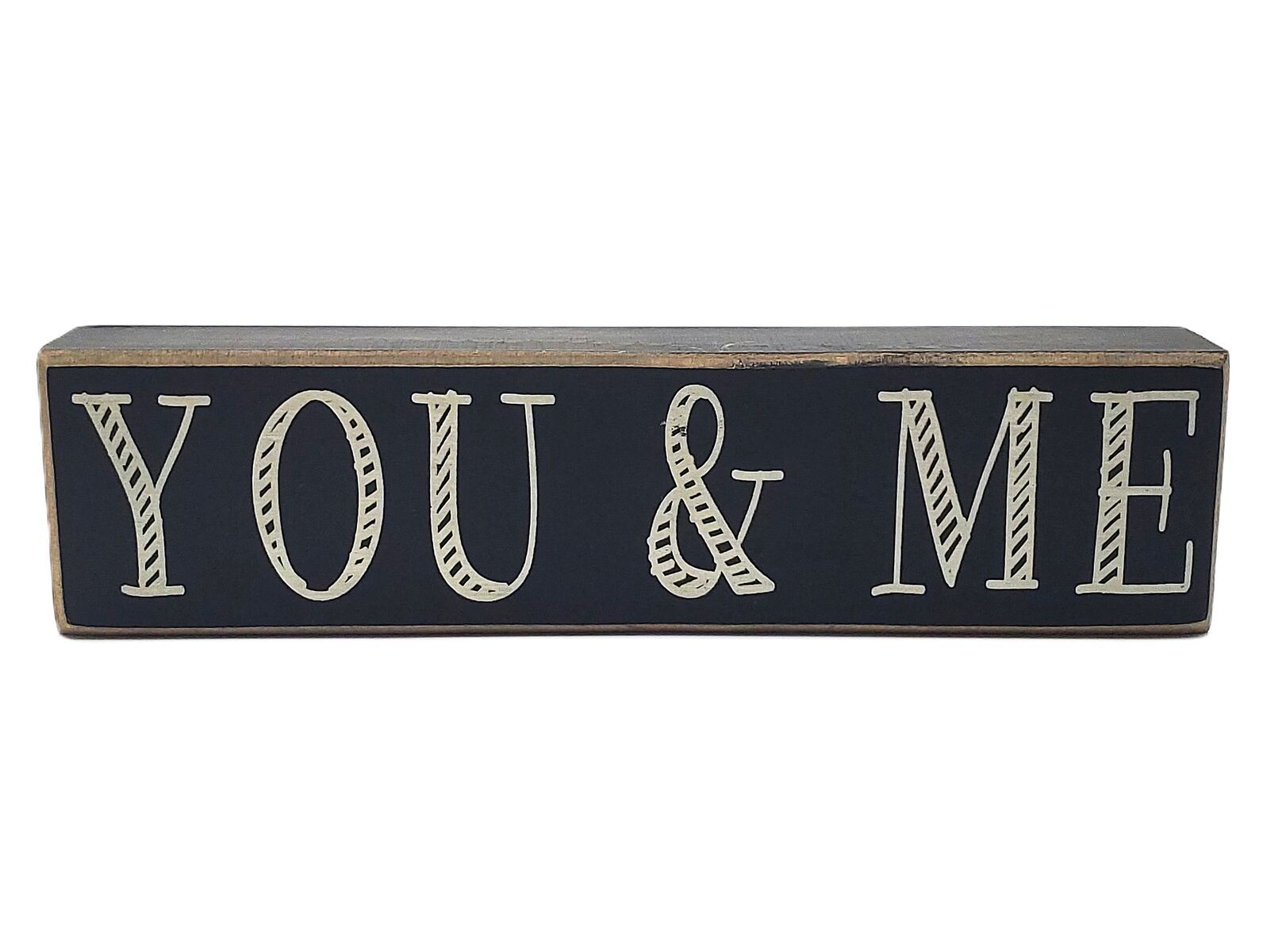 “You & Me” Decorative Wooden Block Sign