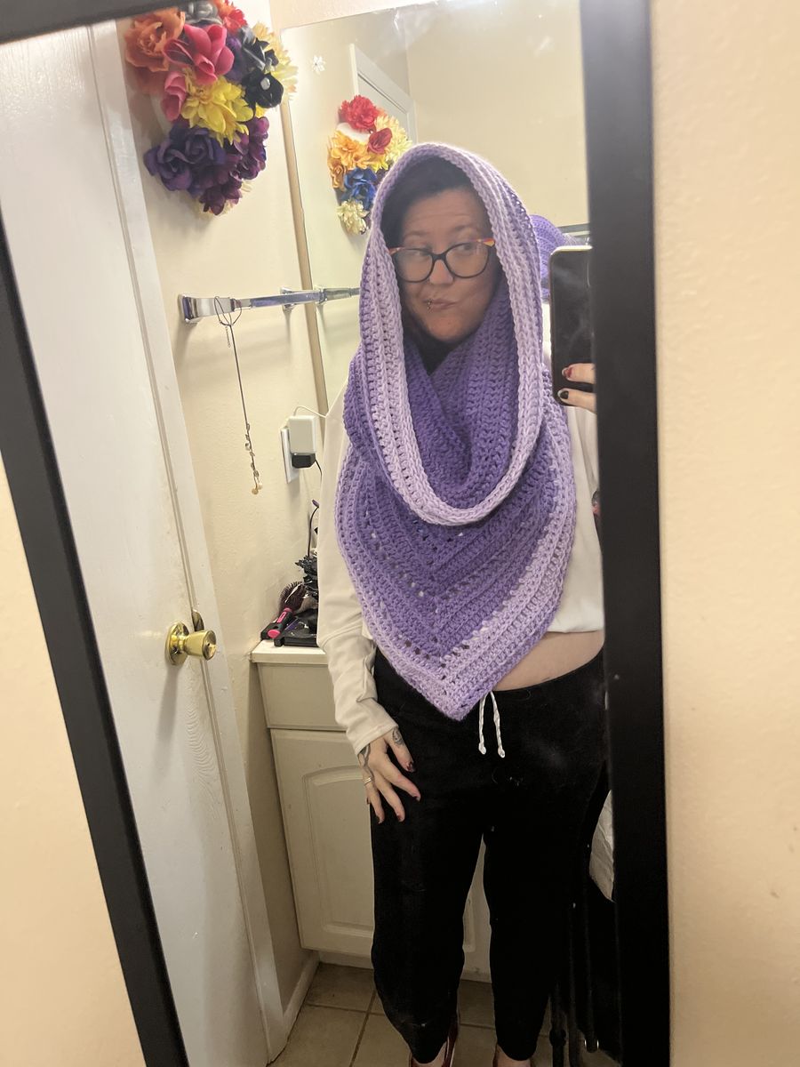 Crochet Hooded Shawl