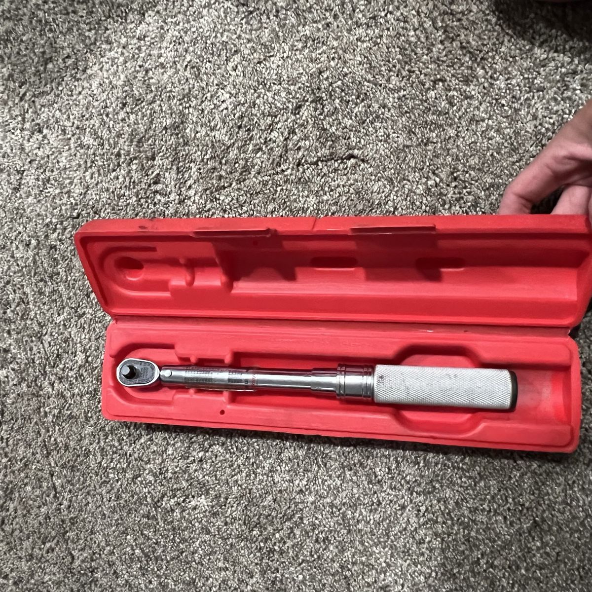 Snap-On 1/4" Drive SAE Adjustable Click-Type Fixed Ratchet Torque Wrench (40–200 in-lb)