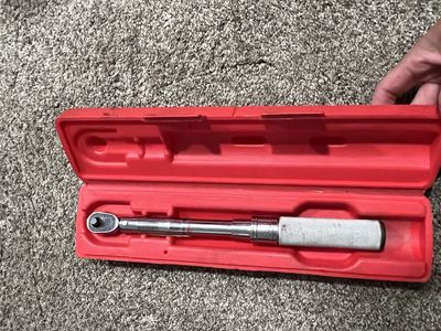 Snap-On 1/4" Drive SAE Adjustable Click-Type Fixed Ratchet Torque Wrench (40–200 in-lb)