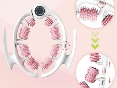 Manual Push-Pull Roller Relaxing Deep Tissue Massage Tool Ring for Thigh Calf & Waist Foam Roller for Daily Stretching