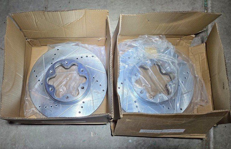 New Drilled & Slotted Front Brake Rotors for 2009 2010 2011 2012 Chevrolet Colorado GMC Canyon Disc Brake Rotors Chevy 09-12