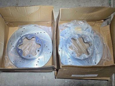 New Drilled & Slotted Front Brake Rotors for 2009 2010 2011 2012 Chevrolet Colorado GMC Canyon Disc Brake Rotors Chevy 09-12