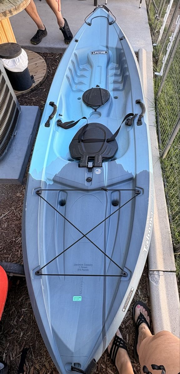 Lifetime Tahoma 10 ft Sit-On-Top Kayak - Blue/Gray, 275lb Capacity, Paddle Incl.