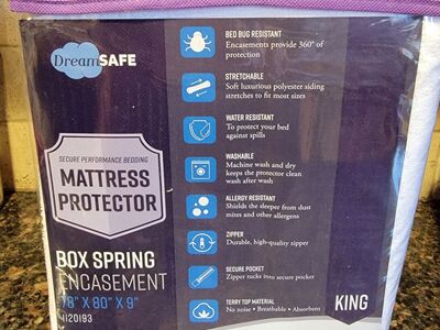 New Dream Safe Box Spring Protective Encasement King Size