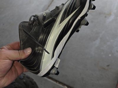 Black and White Athletic Cleats - Unknown Brand - Size 10.5- Used