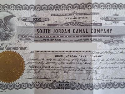 South Jordan Canal Company Share for Sale