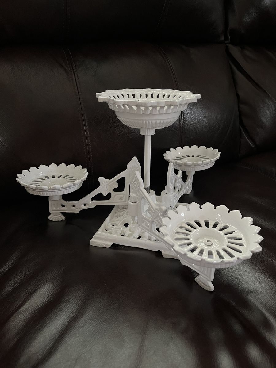 Cast Iron Plant Stand/ Candle Holder with Swinging Arms- Antique/Vintage