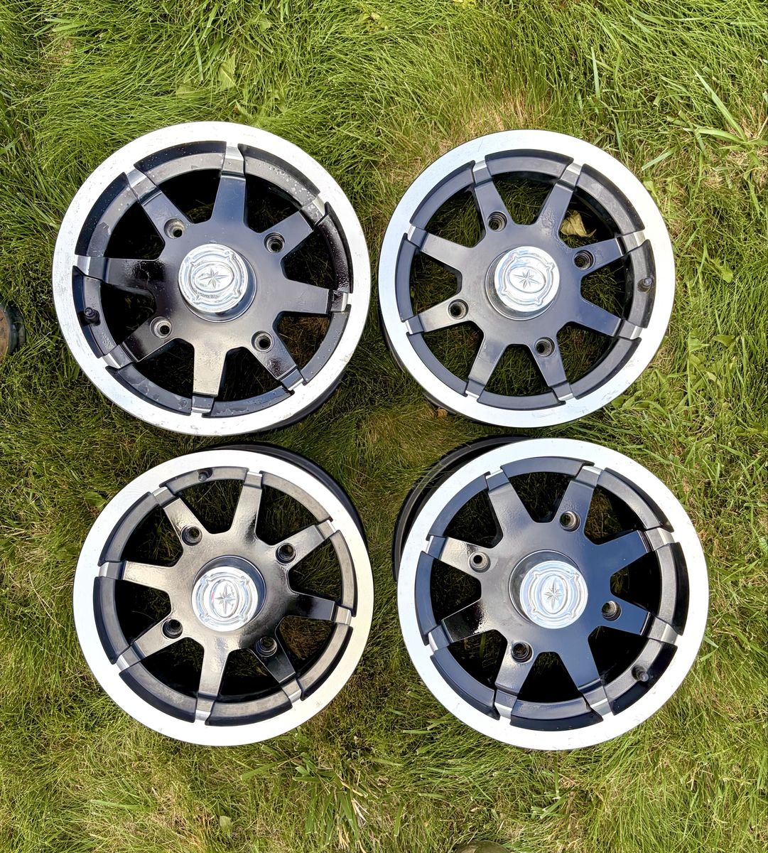 Polaris rims 12x8 and -2 x6 set