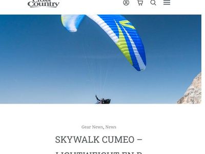 BOTH Skywalk Cumeo Lightweight XXS. 55 - 77 kg EN B Paraglider - XC,Hike-and-Fly and SMALL ICARO PARAGLIDER HARNESS