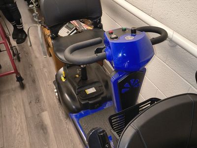 Hot blue scooter