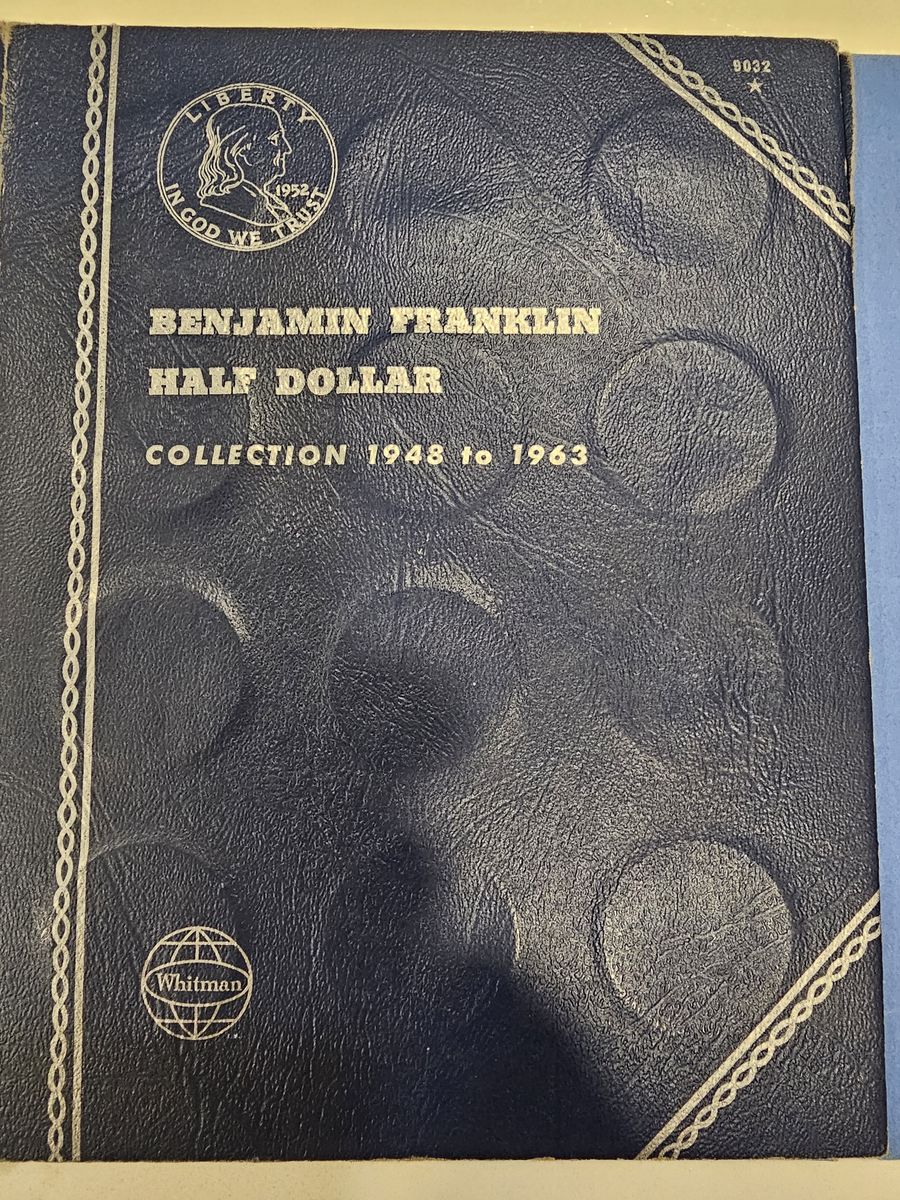 Complete Franklin Half Dollar Set in Whitman Folder - 35 Coins