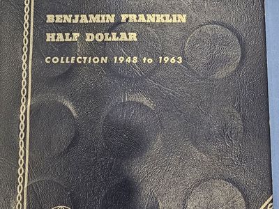Complete Franklin Half Dollar Set in Whitman Folder - 35 Coins