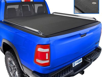 2019-2025 Ram 1500 6.4ft, Tyger Auto T2X Low Profile Soft Roll-up in Fabric, Tonneau Cover