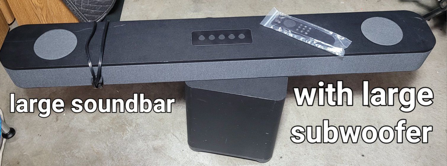 LARGE Onn soundbar w/subwoofer