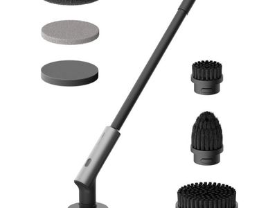 HOTO Cordless Spin Scrubber: 2.5 N·M torque, six brush heads, IPX7 rated 1848324 #98946