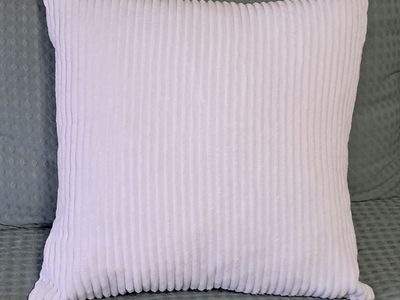 Plush striped corduroy throw pillows
