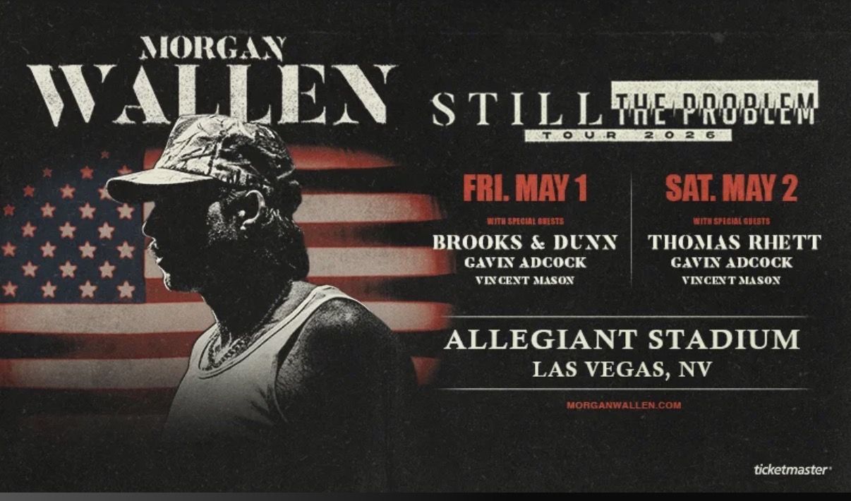 2 Concert Tickets to Morgan Wallen in Las Vegas, NV. May 1st, 2026