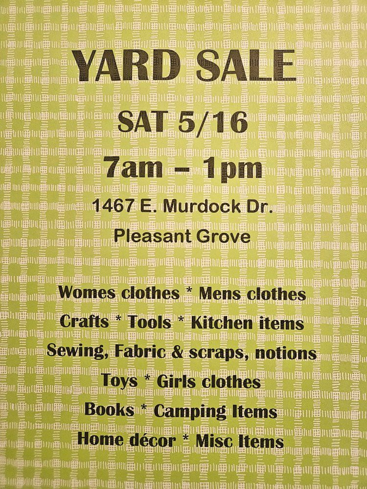 YARD SALE! IN P.G. SAT. 5-16