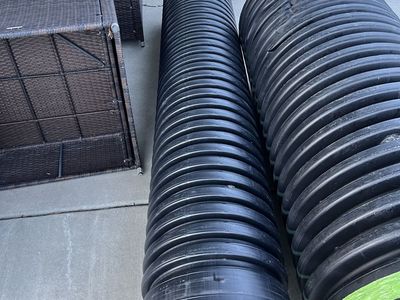 Plastic corrugated culvert / piping