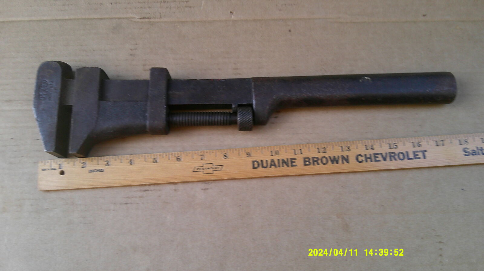 Vintage PEXTO #18 ADJUSTABLE MONKEY WRENCH $25