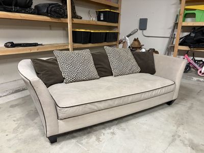 Cream Couch and Pillows