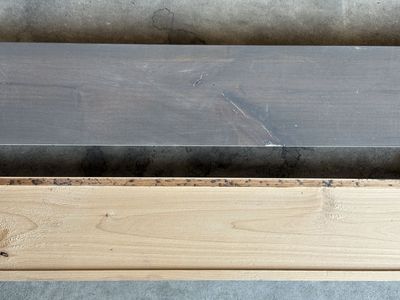 Prefinished knotty alder baseboard