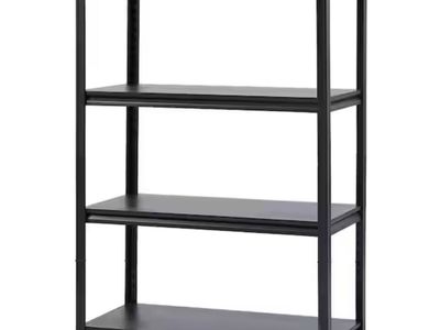 VEVOR Steel Storage Shelves, 2400 lbs., 4 Tier Garage Storage Shelving, 20in. D x 40in. W x 57in. H Adjustable Black Shelves