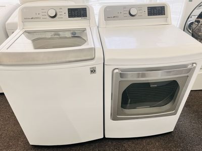 Lg super capacity washer and dryer set