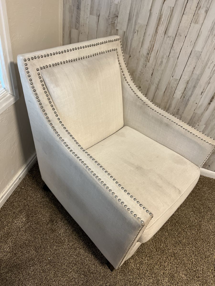 Upholstered Accent Armchair with Nailhead Trim