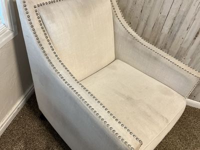 Upholstered Accent Armchair with Nailhead Trim