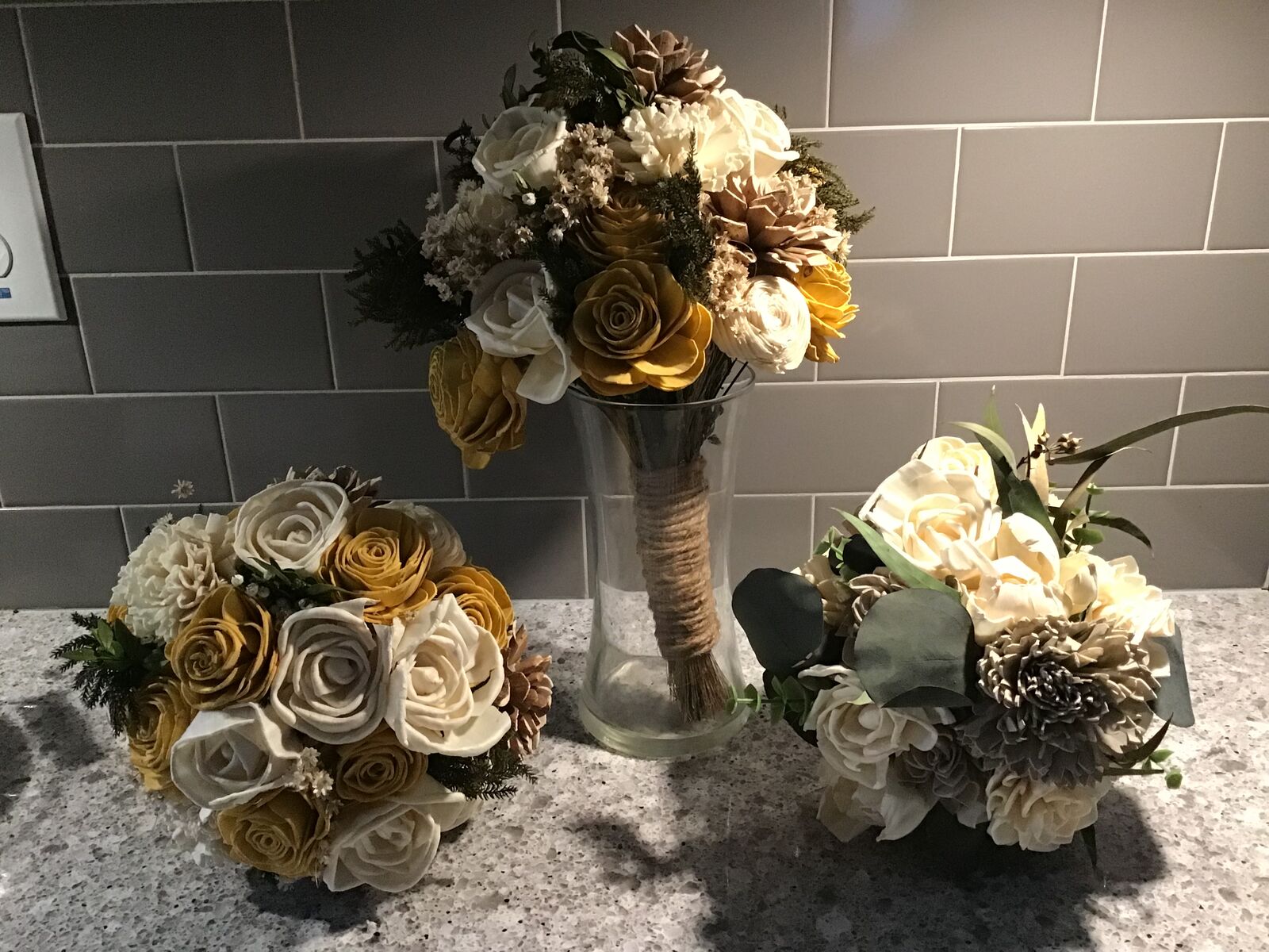 Wood Flower Bouquets