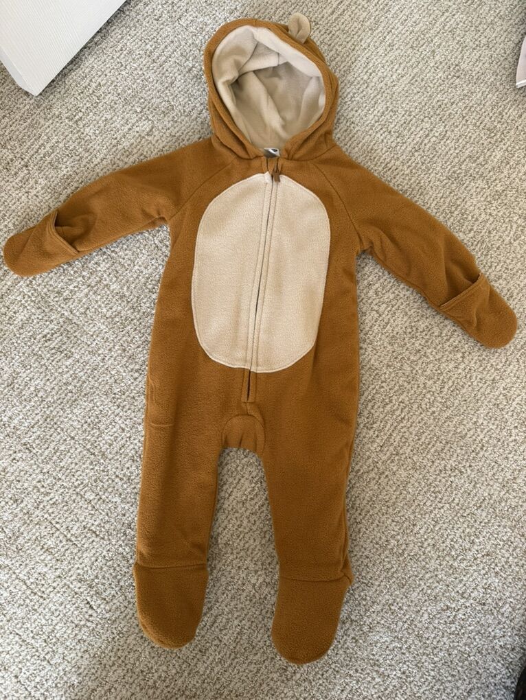Fleece Baby Bear Suit 6-12m