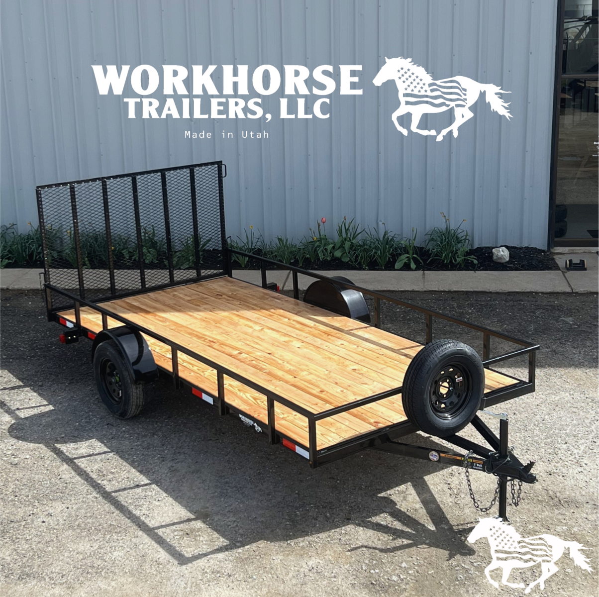 7x14' Workhorse Trailer - Base Model *SPARE TIRE INCLUDED*'