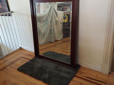 FRAMED BEVELED MIRROR