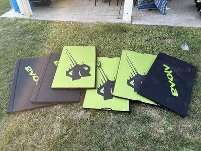 Evolv Climbing Crash Pads (Set of 6) for Bouldering & Outdoor Climbing - Green/Black, 35" Length
